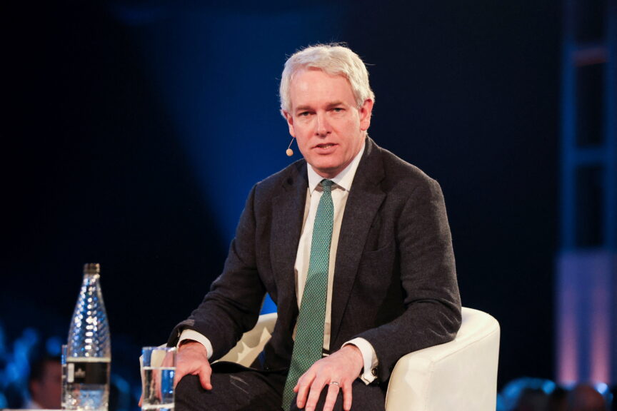 Reform UK MP Danny Kruger speaks at a party rally in Birmingham in February 2026. Photo: REUTERS/Temilade Adelaja