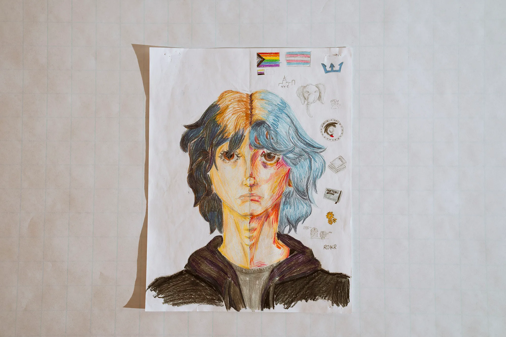 A student self-portrait.